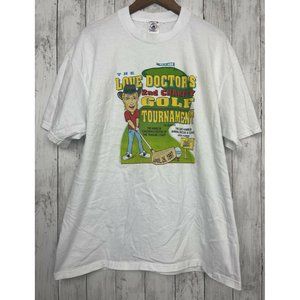 VTG 90s Golf Comedy Funny Graphic T-shirt USA Charity T-Shirt Single Stitch  XL